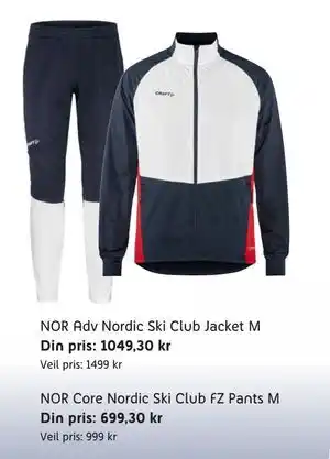 ELON NOR Adv Nordic Ski Club Jacket M tilbud