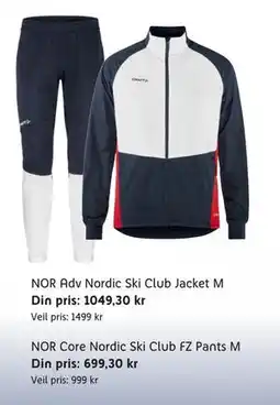 ELON NOR Core Nordic Ski Club FZ Pants M tilbud