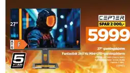 POWER 27" gamingskjerm Fantastisk 240 Hz Mini-LED-gamingskjerm tilbud