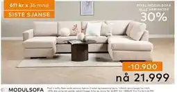 Skeidar Pixel U-sofa tilbud