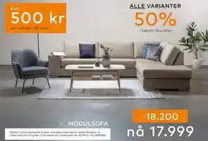 Skeidar Modern Living hjørnesofa 3-seter tilbud