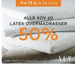 Skeidar ALLE XOV 60 LATEX OVERMADRASSER tilbud