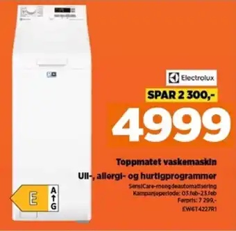 POWER Toppmatet vaskemaskin Ull-, allergi- og hurtigprogrammer tilbud