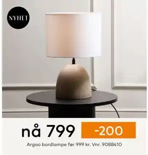 Skeidar Argao bordlampe tilbud