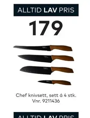 Skeidar Chef knivsett tilbud