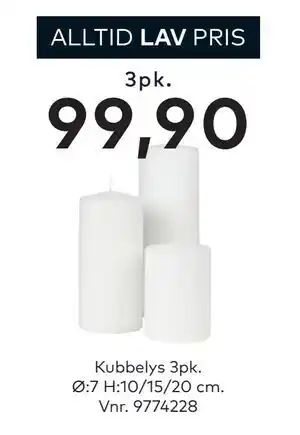 Skeidar Kubbelys 3pk tilbud