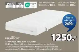 JYSK STRIA PS25 VENDBAR MADRASS tilbud