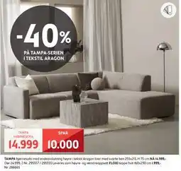 Bohus TAMPA HJØRNESOFA tilbud