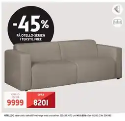 Bohus OTELLO 3 seter sofa tilbud