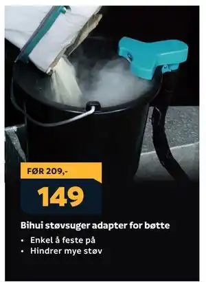 Megaflis Bihui støvsuger adapter for bøtte tilbud