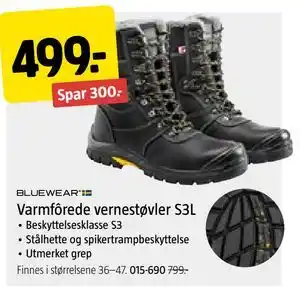 Jula Varmfôrede vernestøvler S3L tilbud