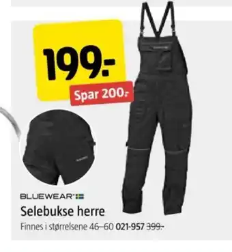 Jula BLUEWEAR Selebukse herre tilbud