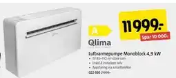 Jula Luftvarmepumpe Monoblock 4,9 kW tilbud