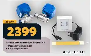 Megaflis Celeste lekkasjestopper dobbel 1/2” tilbud