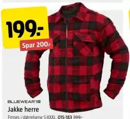 Jula BLUEWEAR := Jakke herre tilbud