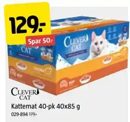 Jula CLEVER CAT Kattemat 40-pk tilbud