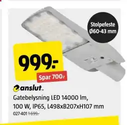 Jula Gatebelysning LED 14000 lm, tilbud