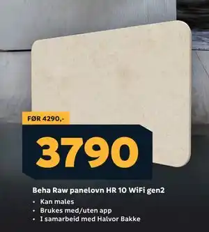 Megaflis Beha Raw panelovn HR 10 WiFi gen2 tilbud