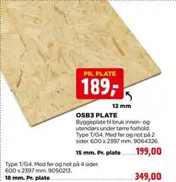 jem & fix OSB3 PLATE tilbud