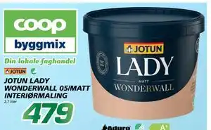 Coop Byggmix JOTUN LADY WONDERWALL 05/MATT INTERIØR MALING tilbud