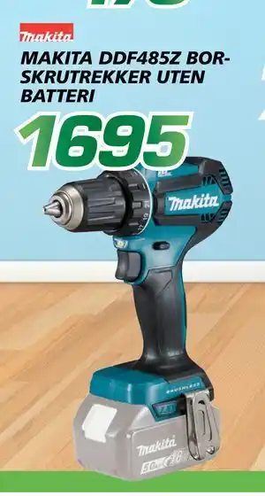 Coop Byggmix MAKITA DDF485Z BORSKRUTREKKER UTEN BATTERI tilbud