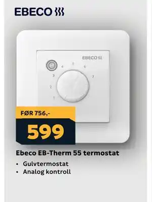 Megaflis Ebeco EB-Therm 55 termostat tilbud