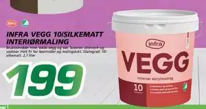 Coop Byggmix INFRA VEGG 10/SILKEMATT INTERIØRMALING tilbud