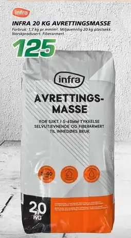 Coop Byggmix INFRA 20 KG AVRETTINGS MASSE tilbud