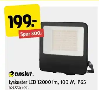 Jula Lyskaster LED 12000 Im, 100 W, IP65 tilbud