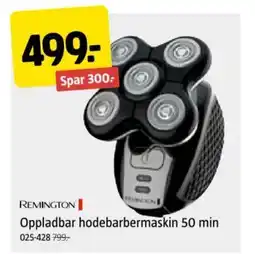 Jula REMINGTON Oppladbar hodebarbermaskin 50 min tilbud