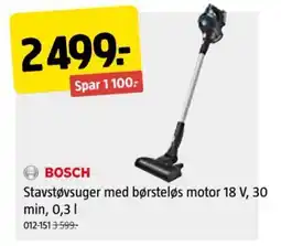 Jula BOSCH Stavstøvsuger med børsteløs motor 18 V, 30 min tilbud