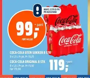 Coop Obs COCA-COLA ORIGINAL 8 STK tilbud