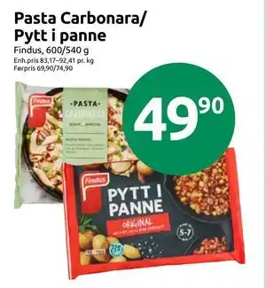 Joker Pasta Carbonara/ Pytt i panne tilbud