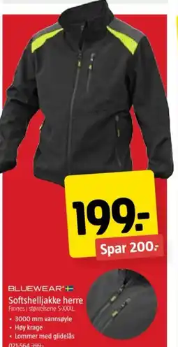 Jula BLUEWEAR®+ Softshelljakke herre tilbud