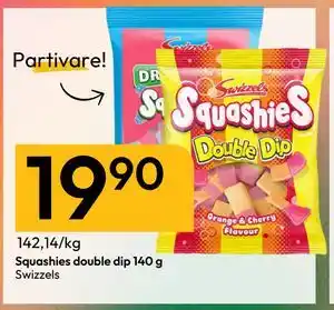 Gigaboks Squashies double dip 140 g tilbud