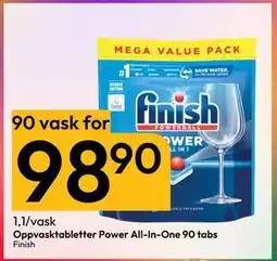 Gigaboks Oppvasktabletter Power All-In-One 90 tabs tilbud