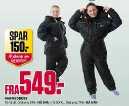 Europris VARMEDRESS tilbud