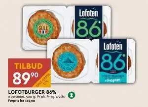 Coop Mega LOFOTBURGER 86% tilbud