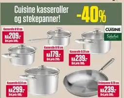 Europris Cuisine kasseroller og stekepanner! tilbud