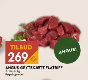 Coop Mega ANGUS GRYTEKJØTT FLATBIFF tilbud