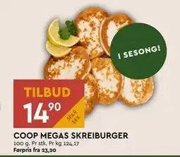 Coop Mega COOP MEGAS SKREIBURGER tilbud