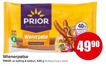 Spar PRIOR Wienerpølse tilbud