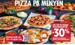 Meny Helt rå på ferske pizzaprodukter tilbud