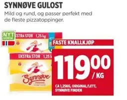 Meny SYNNØVE Gulost tilbud