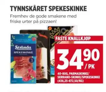 Meny Tynnskåret spekeskinke tilbud