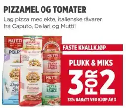 Meny MUTTI Pizzamel og tomater tilbud