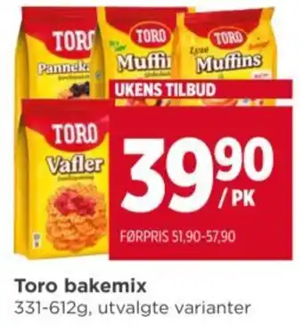 Meny TORO bakemix tilbud