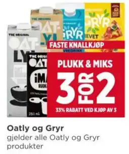 Meny Oatly og Gryr tilbud