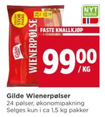 Meny GILDE Wienerpølser tilbud