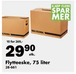 Biltema Flytteeske, 75 liter tilbud